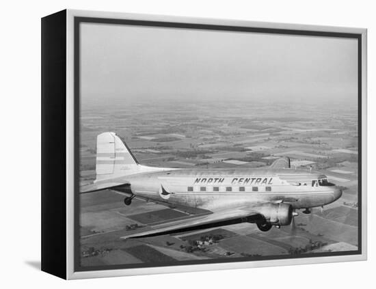 Douglas Dc-3 Plane in Flight-null-Framed Premier Image Canvas