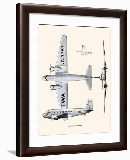 Douglas Dc-3-John T. McCoy Jr.-Framed Art Print