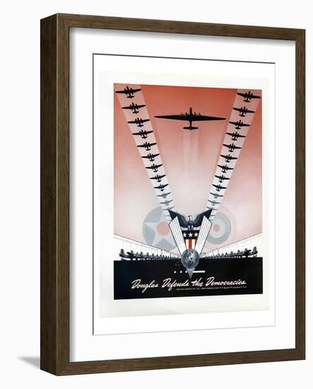 Douglas Defends Democracies-null-Framed Art Print