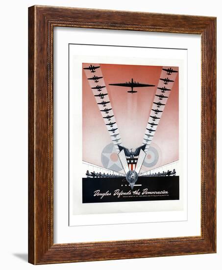 Douglas Defends Democracies-null-Framed Art Print