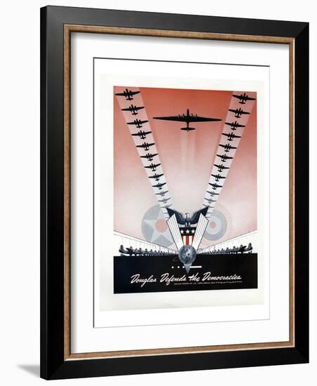 Douglas Defends Democracies-null-Framed Art Print