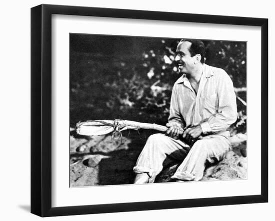 Douglas Fairbanks Playing 'Mr Robinson Crusoe', 1932-null-Framed Art Print