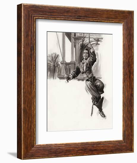 Douglas Fairbanks-Ralph Bruce-Framed Giclee Print