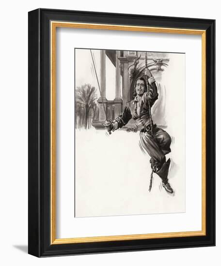 Douglas Fairbanks-Ralph Bruce-Framed Giclee Print