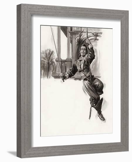 Douglas Fairbanks-Ralph Bruce-Framed Giclee Print