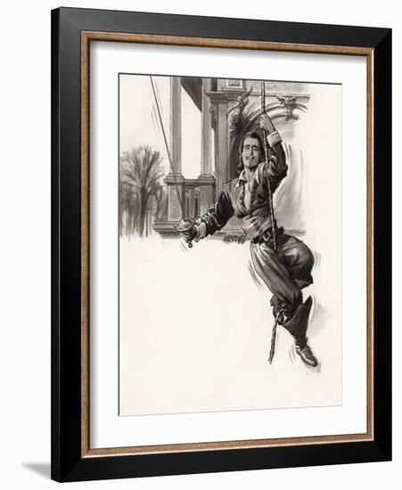 Douglas Fairbanks-Ralph Bruce-Framed Giclee Print