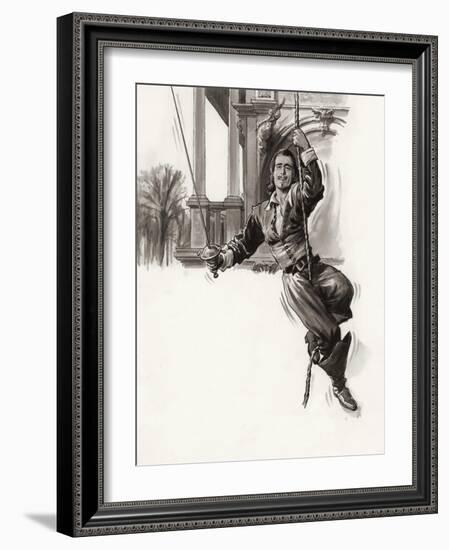 Douglas Fairbanks-Ralph Bruce-Framed Giclee Print