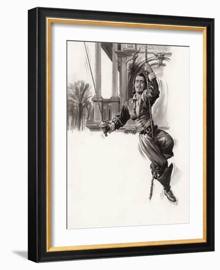 Douglas Fairbanks-Ralph Bruce-Framed Giclee Print