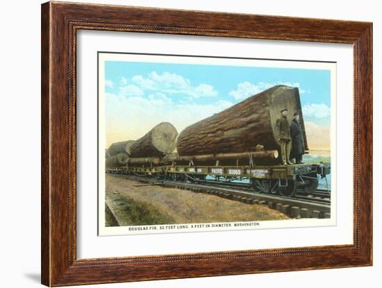 Douglas Fir Logs on Flatbeds, Washington-null-Framed Art Print