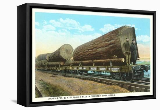 Douglas Fir Logs on Flatbeds, Washington-null-Framed Stretched Canvas