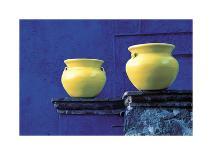 Yellow Pots, Blue Wall-Douglas Steakley-Framed Giclee Print