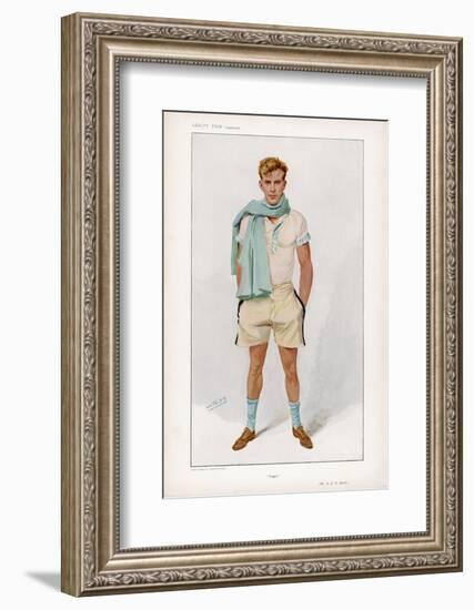 Douglas Stuart Dressed for Sport in Short Sleeved Vest with Pale Blue Trim and Flannel Shorts-Spy (Leslie M. Ward)-Framed Photographic Print