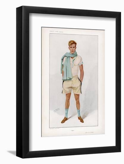 Douglas Stuart Dressed for Sport in Short Sleeved Vest with Pale Blue Trim and Flannel Shorts-Spy (Leslie M. Ward)-Framed Photographic Print