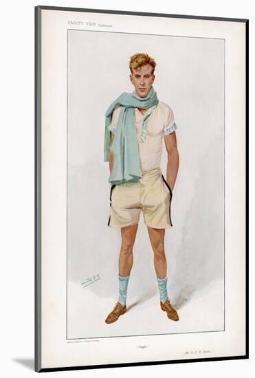 Douglas Stuart Dressed for Sport in Short Sleeved Vest with Pale Blue Trim and Flannel Shorts-Spy (Leslie M. Ward)-Mounted Photographic Print