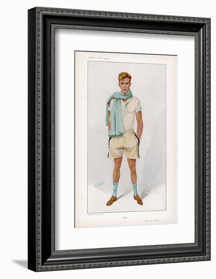 Douglas Stuart Dressed for Sport in Short Sleeved Vest with Pale Blue Trim and Flannel Shorts-Spy (Leslie M. Ward)-Framed Photographic Print