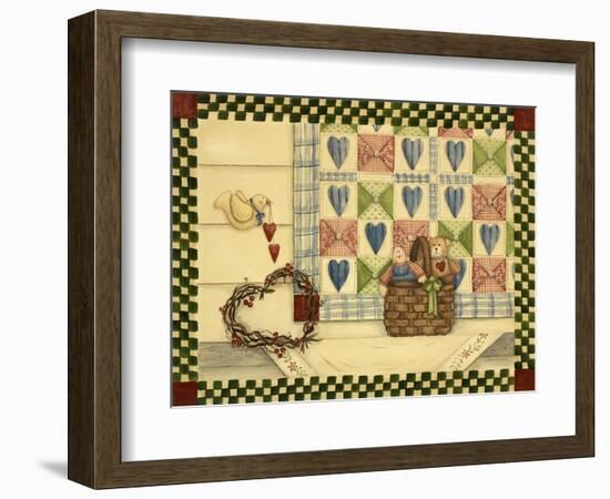 Dove and Quilt-Debbie McMaster-Framed Premium Giclee Print