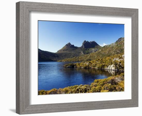 Dove Lake on 'Cradle Mountain-Lake St Clair National Park', Tasmania, Australia-Christian Kober-Framed Photographic Print