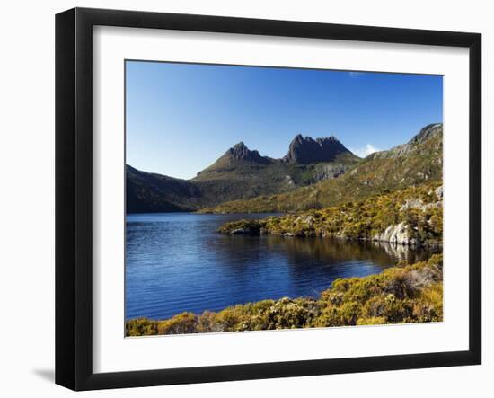 Dove Lake on 'Cradle Mountain-Lake St Clair National Park', Tasmania, Australia-Christian Kober-Framed Photographic Print