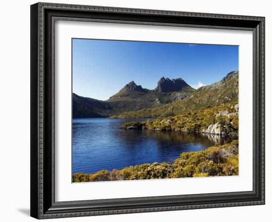 Dove Lake on 'Cradle Mountain-Lake St Clair National Park', Tasmania, Australia-Christian Kober-Framed Photographic Print