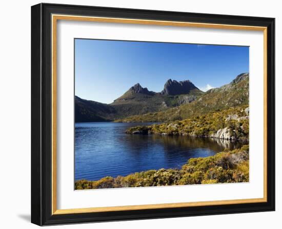 Dove Lake on 'Cradle Mountain-Lake St Clair National Park', Tasmania, Australia-Christian Kober-Framed Photographic Print