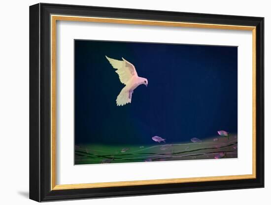 Dove wishing-Claire Westwood-Framed Art Print