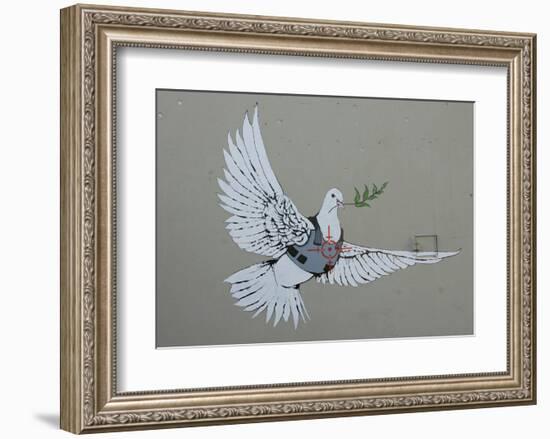 Dove-Banksy-Framed Art Print