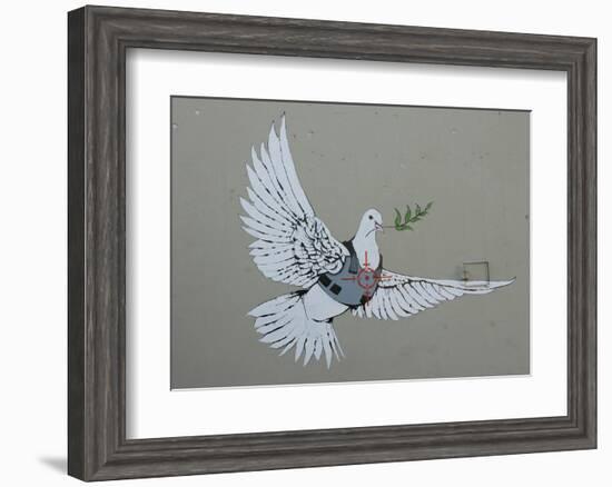 Dove-Banksy-Framed Art Print