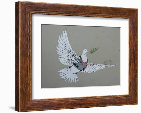 Dove-Banksy-Framed Art Print