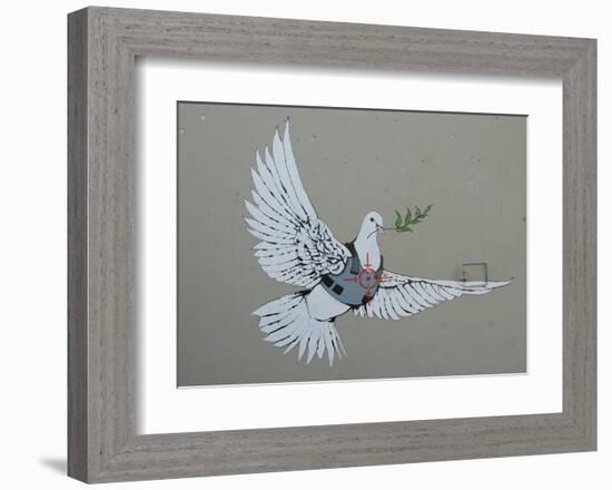 Dove-Banksy-Framed Art Print