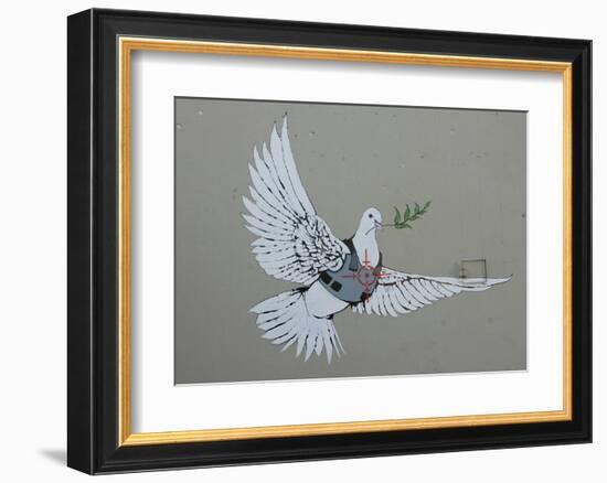 Dove-Banksy-Framed Art Print