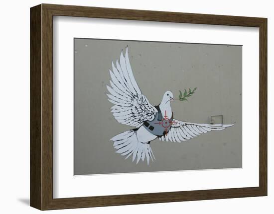 Dove-Banksy-Framed Art Print