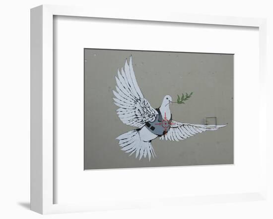 Dove-Banksy-Framed Art Print