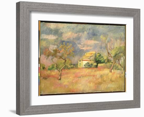 Dovecote at Bellevue (Oil on Canvas)-Pierre Auguste Renoir-Framed Giclee Print