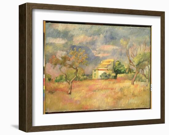 Dovecote at Bellevue (Oil on Canvas)-Pierre Auguste Renoir-Framed Giclee Print