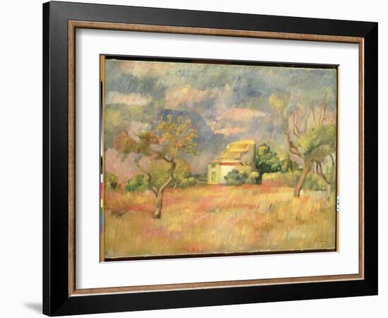 Dovecote at Bellevue (Oil on Canvas)-Pierre Auguste Renoir-Framed Giclee Print