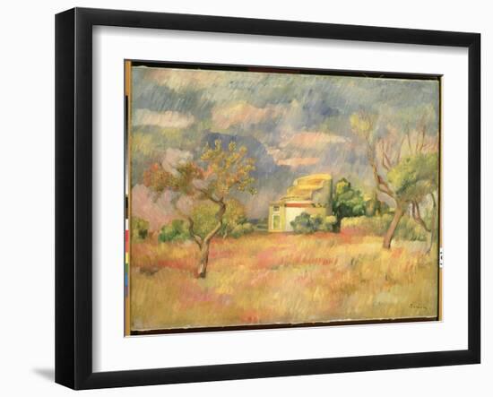 Dovecote at Bellevue (Oil on Canvas)-Pierre Auguste Renoir-Framed Giclee Print