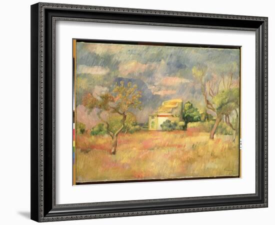 Dovecote at Bellevue (Oil on Canvas)-Pierre Auguste Renoir-Framed Giclee Print