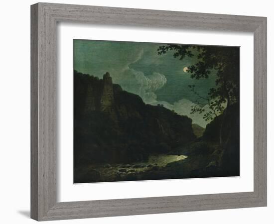 'Dovedale by Moonlight', 1784-Joseph Wright of Derby-Framed Giclee Print