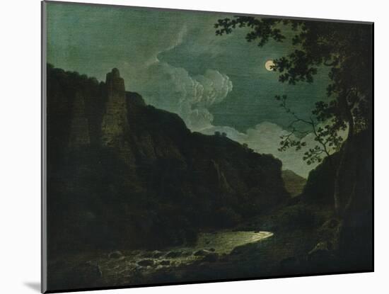 'Dovedale by Moonlight', 1784-Joseph Wright of Derby-Mounted Giclee Print