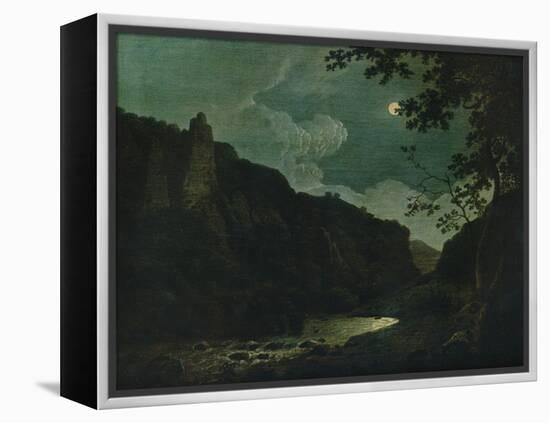 'Dovedale by Moonlight', 1784-Joseph Wright of Derby-Framed Premier Image Canvas