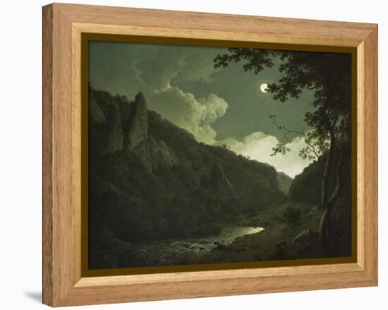 Dovedale by Moonlight, C.1784-85-Joseph Wright of Derby-Framed Premier Image Canvas