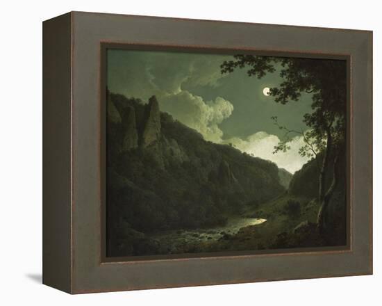 Dovedale by Moonlight, C.1784-85-Joseph Wright of Derby-Framed Premier Image Canvas