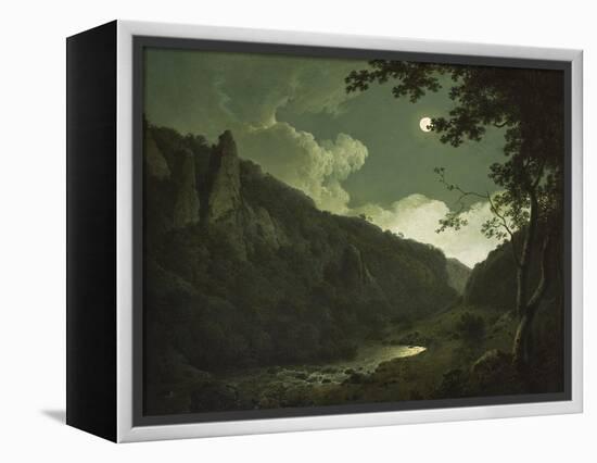 Dovedale by Moonlight, C.1784-85-Joseph Wright of Derby-Framed Premier Image Canvas