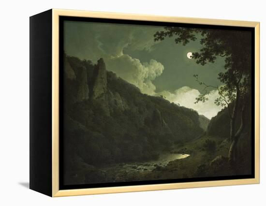 Dovedale by Moonlight, C.1784-85-Joseph Wright of Derby-Framed Premier Image Canvas