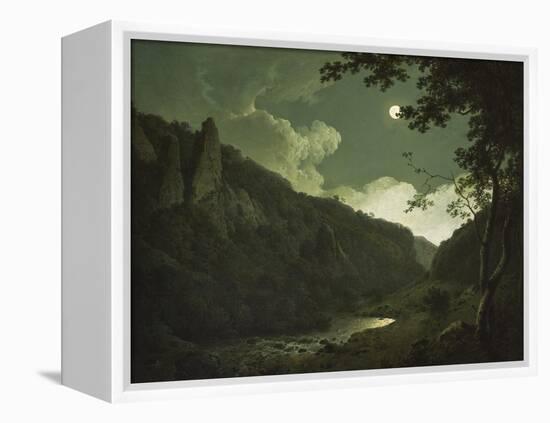 Dovedale by Moonlight, C.1784-85-Joseph Wright of Derby-Framed Premier Image Canvas