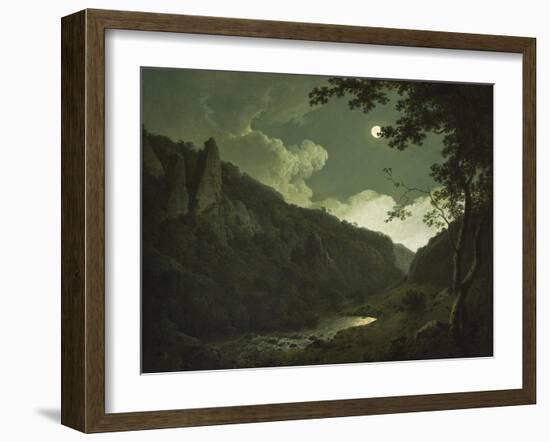 Dovedale by Moonlight, C.1784-85-Joseph Wright of Derby-Framed Giclee Print