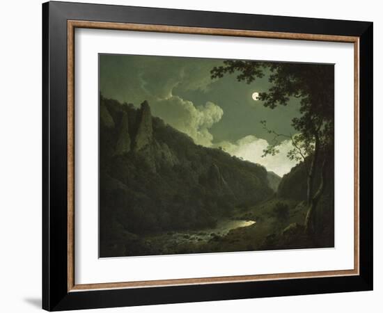 Dovedale by Moonlight, C.1784-85-Joseph Wright of Derby-Framed Giclee Print