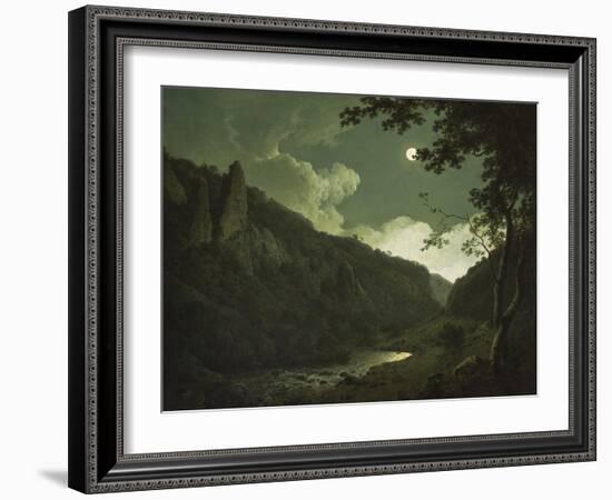 Dovedale by Moonlight, C.1784-85-Joseph Wright of Derby-Framed Giclee Print