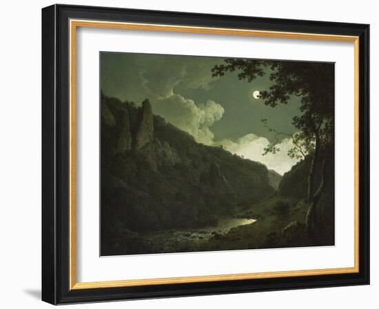 Dovedale by Moonlight, C.1784-85-Joseph Wright of Derby-Framed Giclee Print