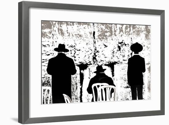 Dovening, from the Series Tuesday at the Wailing Wall (2016)-Joy Lions-Framed Giclee Print